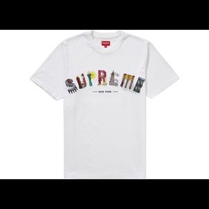 Supreme New York City arc arch tee t shirt white